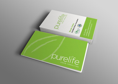 Purelife Green Consulting Business Cards